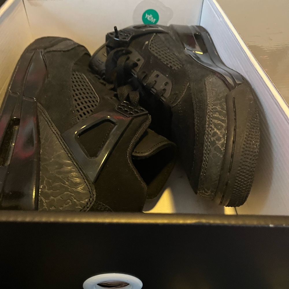 Jordan Black High-Top Sneakers with Textured Design